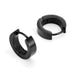 Black Stainless Steel Unisex Hoop Huggie Earrings