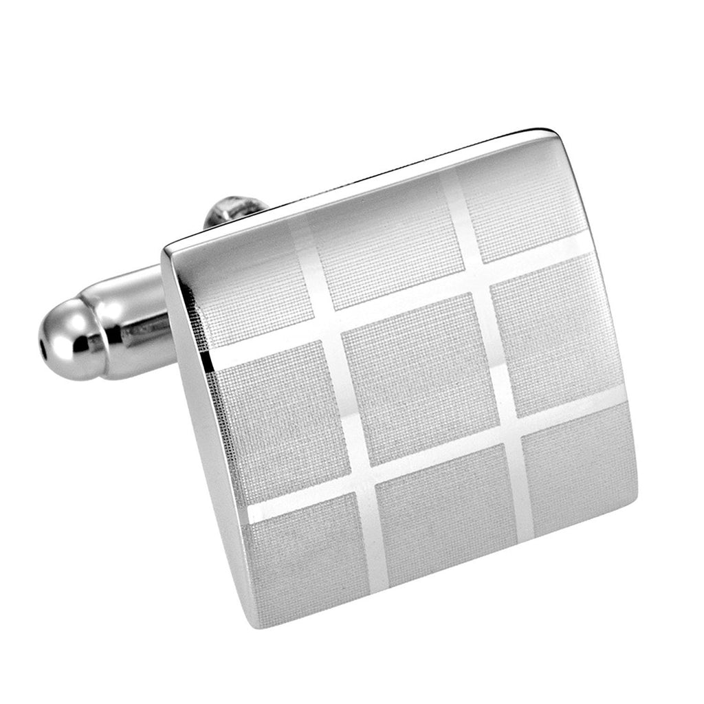 Classic Laser Engraved Cufflinks for Men in Gift Box