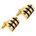 Attractive Stainless Steel Whiskey Barrel Gold Cufflinks for Men