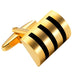 Attractive Stainless Steel Whiskey Barrel Gold Cufflinks for Men