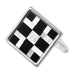 Abstract 316L Stainless Steel,  Onyx & Real Shell Men's Cufflinks (Black,  White,  Silver)