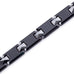 Amazing Tungsten & Ceramic Men's Link Bracelet (Black,  Silver)