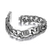 Amazing Stainless Steel Men's link Bracelet Silver Black 9 Inch