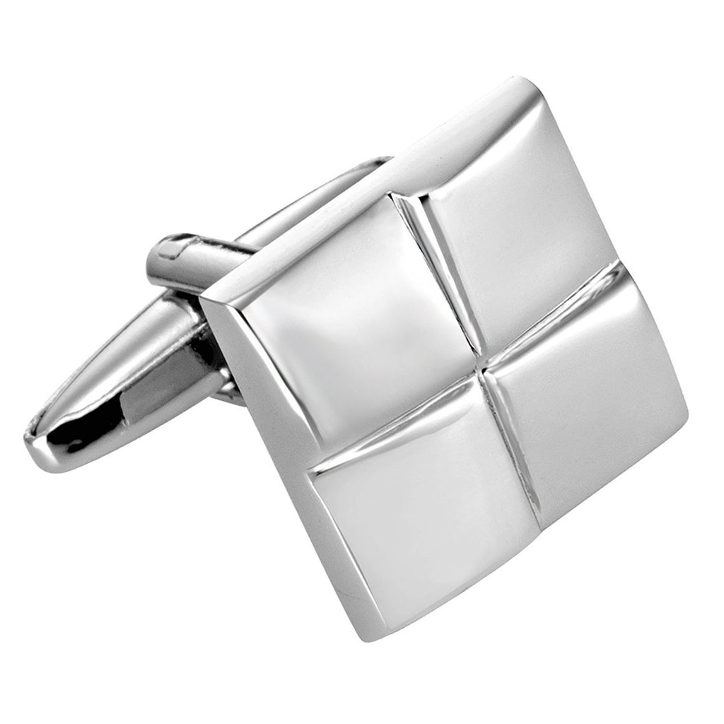 Mens Stainless Steel Windy Abstract Design Cufflinks