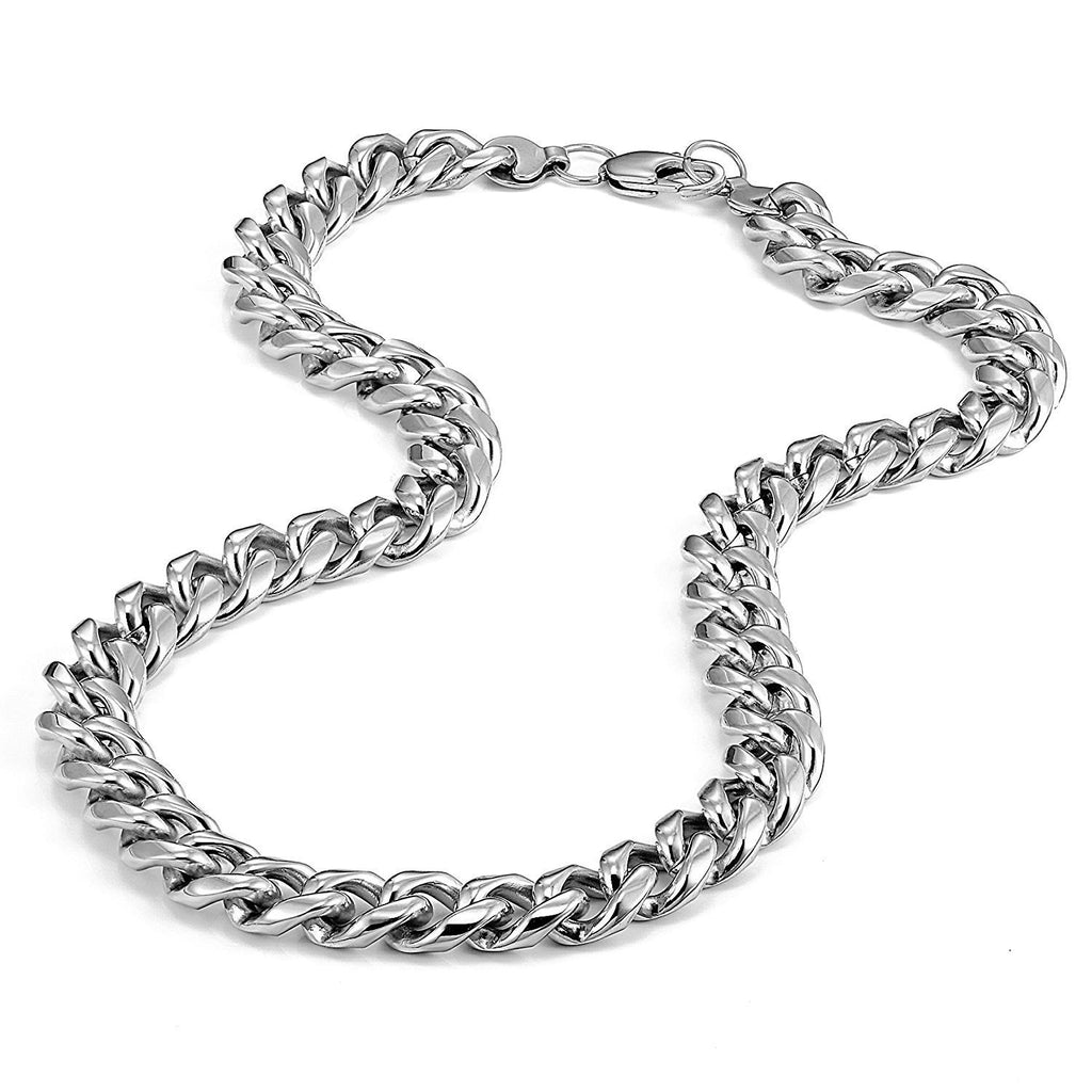 Ultra Thick & Wide 316L Stainless Steel Men's Chain Necklace (18, 21, 23 inches)
