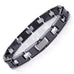 Amazing Tungsten & Ceramic Men's Link Bracelet (Black,  Silver)