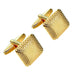 Beautiful Square Golden 316L Stainless Steel Cufflinks for Men