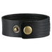Black Genuine Leather Men's Cuff Bracelet Versatile & Durable (8.25 inches)