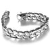 Beautiful Fleur De Lis Stainless Steel Link Bracelet for men (Silver,  8.5 Inches)