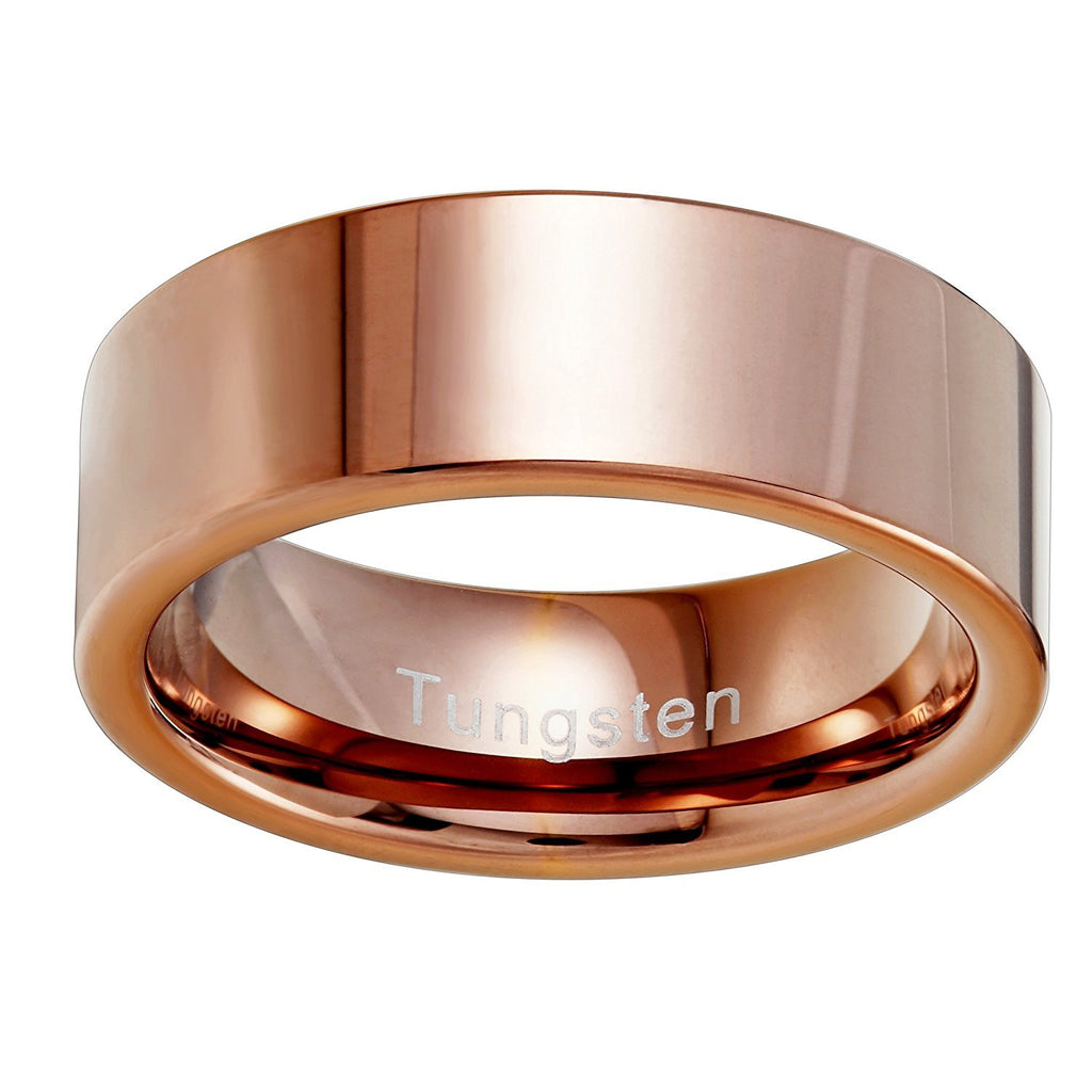 Plain Solid Tungsten Metal Bronze Engagement Wedding 8 mm Ring Band for Men
