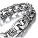 Amazing Stainless Steel Men's link Bracelet Silver Black 9 Inch
