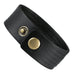 Black Genuine Leather Men's Cuff Bracelet Versatile & Durable (8.25 inches)