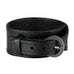 Black Genuine Leather Cuff Bangle Men's Bracelet (adjustable 7.1 to 9.05 inches)