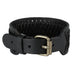 Black Genuine Leather Cuff Men's Bracelet Perfect as a Gift (adjustable 7.3 to 9.25 inches)