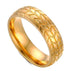 Tire Tread Ring - Gold IP Stainless Steel