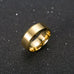 Matte Gold Titanium Steel Ring Band