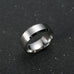 Matte Silver Titanium Steel Ring Band