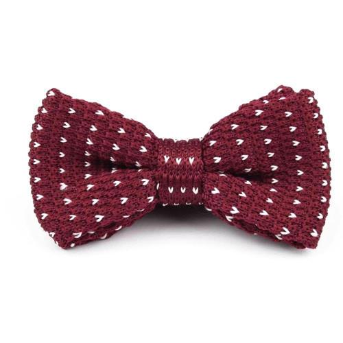 Knitted Bow Tie Red