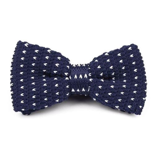 Knitted Bow Tie Navy