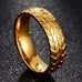 Tire Tread Ring - Gold IP Stainless Steel