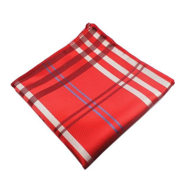 Pocket Square Red Madras
