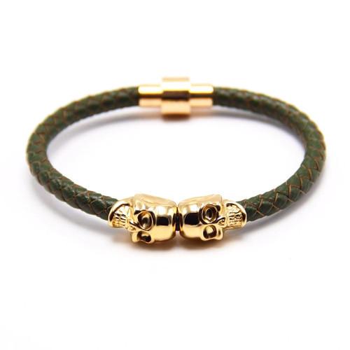 Skull Bracelet Green