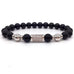 Black/Silver Bar Bracelet