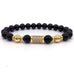 Black/Silver Bar Bracelet