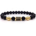 Black/Silver Bar Bracelet