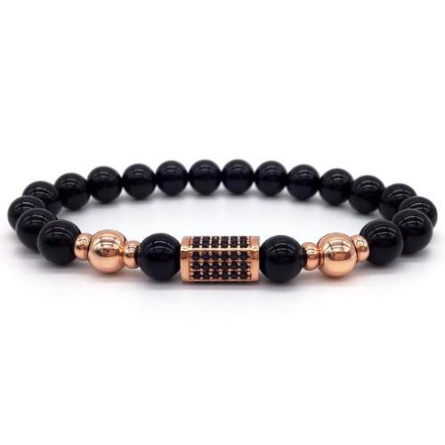 Rose Gold/Black Bar Bracelet