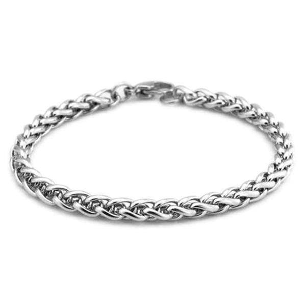 Men's Silver-Plated Chain Bracelet