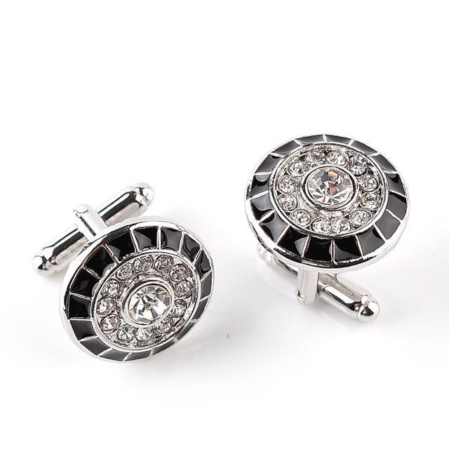 Cufflinks Crystal & Platinum