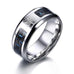 Men's Carbon Fiber Family Tree Wedding Ring Band / Father's Day Gift
