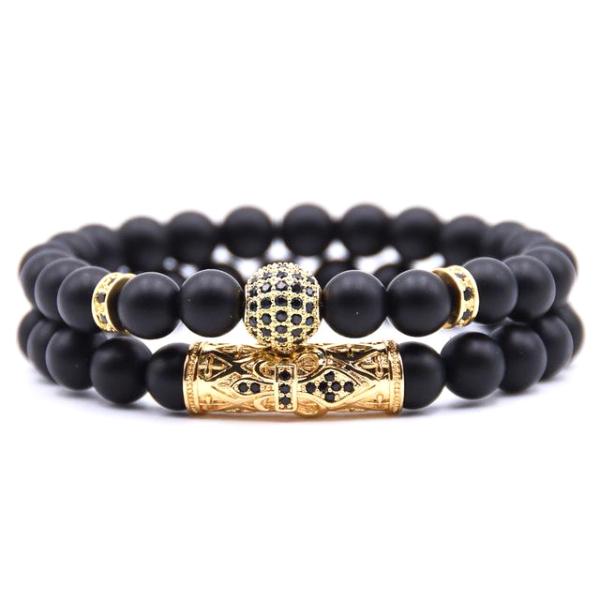 Matte Gold Bracelet Set - 2 Styles
