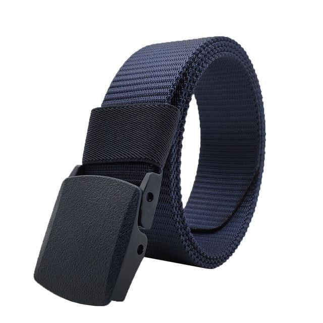 Navy Blue Web Belt With Plastic Buckle