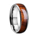 Silver Koa Wood Tungsten Ring