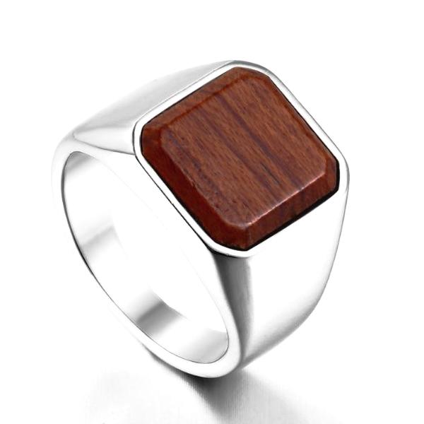 Men's Vintage Wood Signet Ring