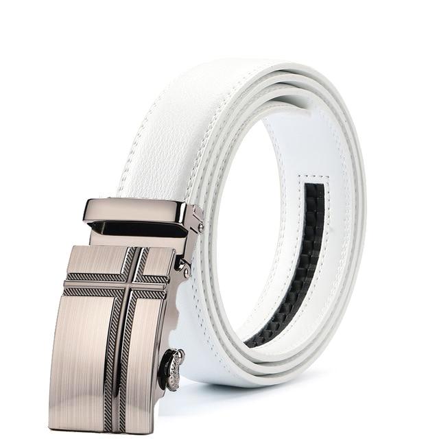 White Leather Suit Belt