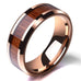 Rose Gold Koa Wood Wedding Ring Band