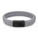 Grey Braided Leather Bracelet