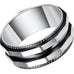Black & Silver Dual Titanium Ring