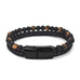 Dual Beaded Leather Bracelet