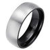 Silver & Black Titanium Ring