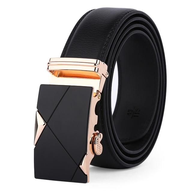 Black & Gold Leather Suit Belt
