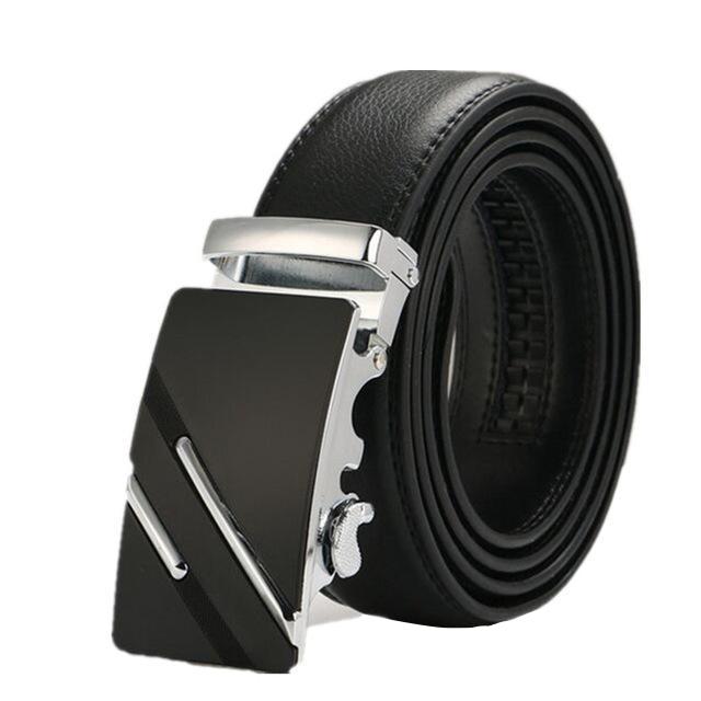 Black & Silver Leather Suit Belt