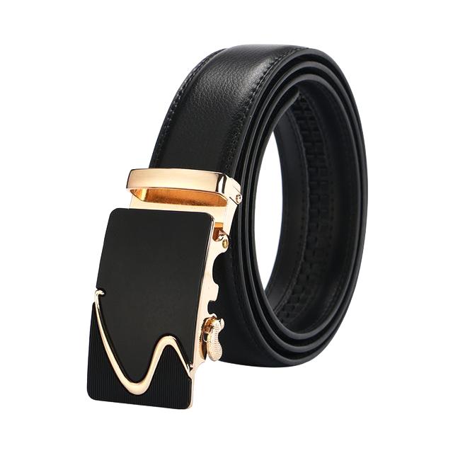 Black & Gold Leather Suit Belt