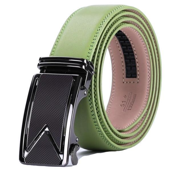 Green Leather Dress Belt