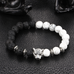 Leopard Head Lava Bracelet