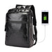 Retro Leather USB Backpack