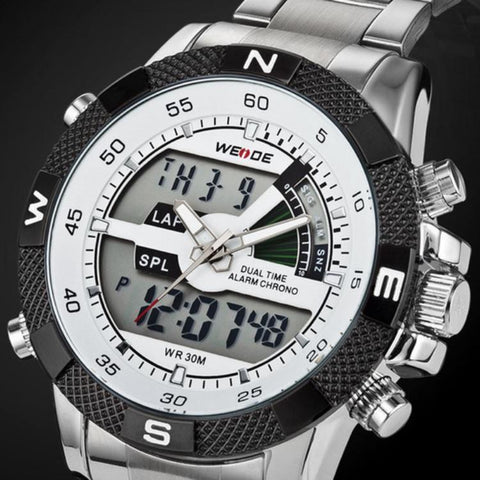 Steel Led Quartz Watch